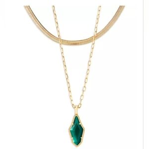 Kendra Scott Necklace with Green Pendant